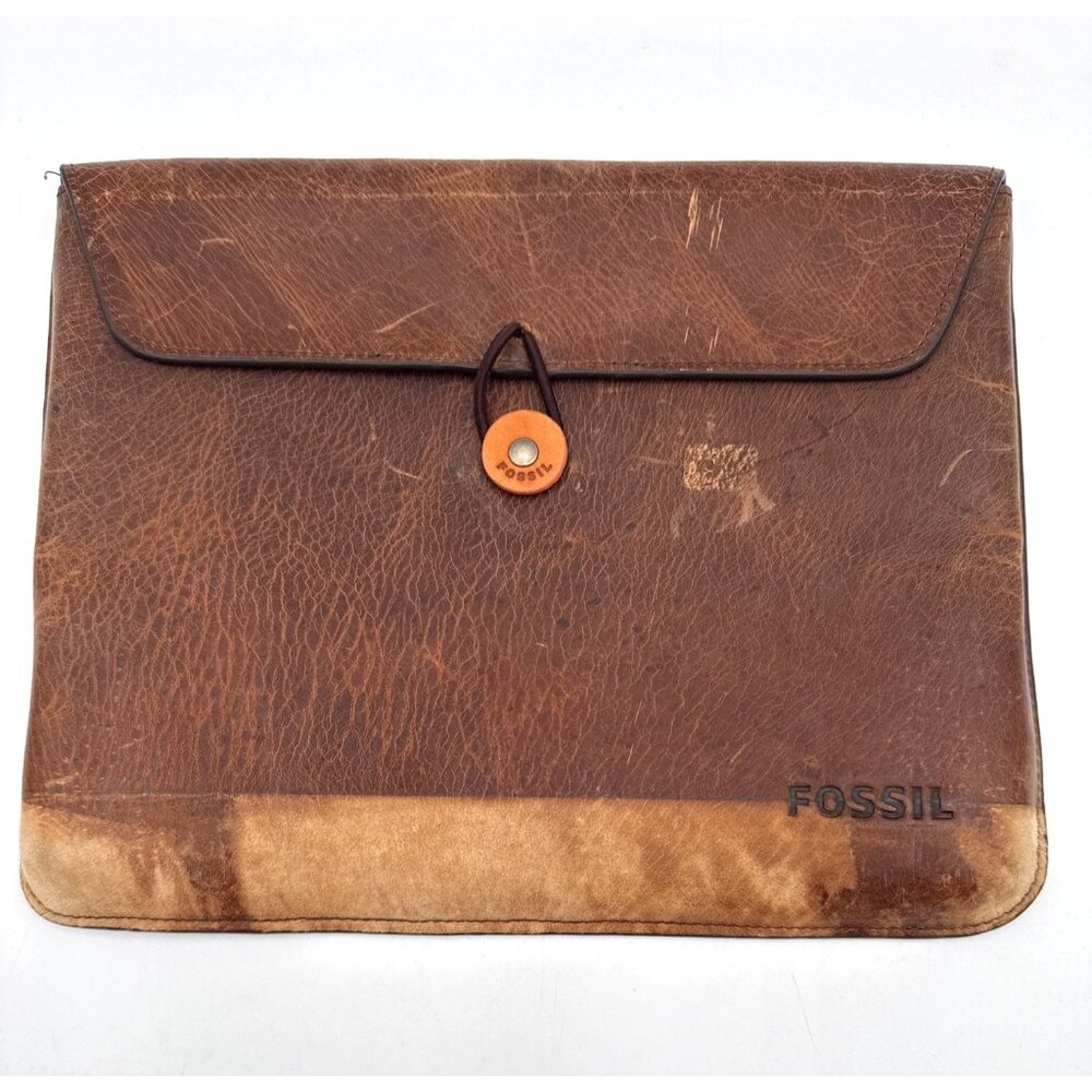 Fossil Two Tone Genuine Leather Sleeve Case for Small IPAD or Organizer